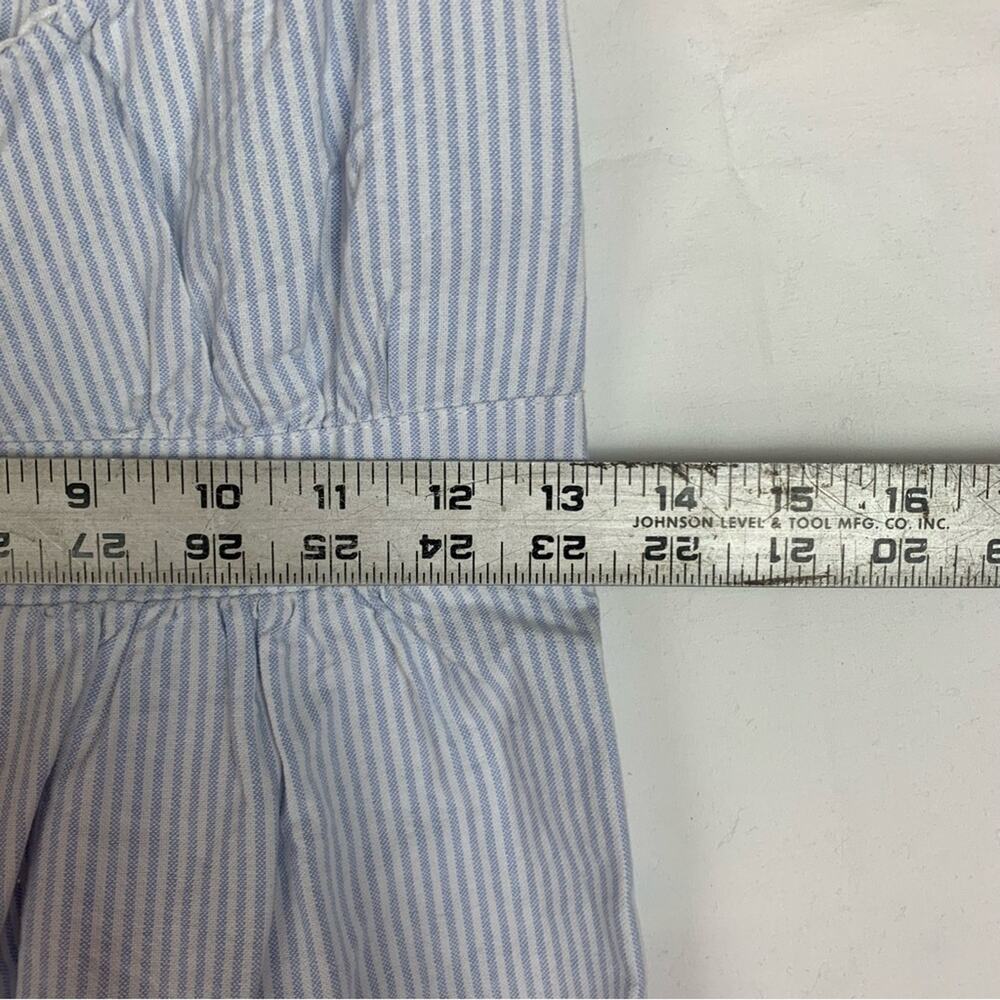 John Galt women's one size small stripe dress blue white seersucker brandy mini - Picture 12 of 13